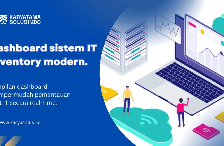 Dashboard sistem IT Inventory modern.