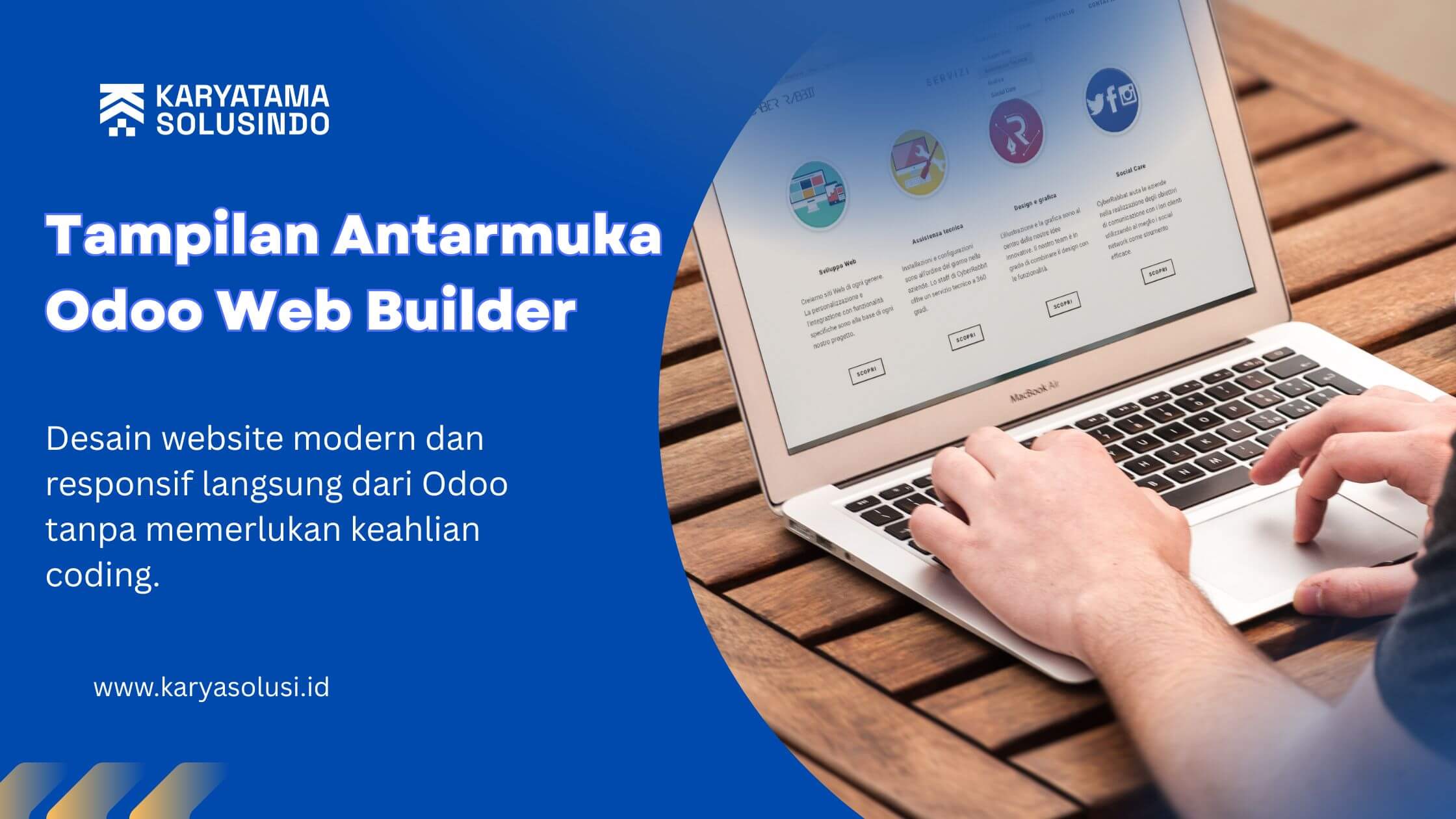 Tampilan Antarmuka Odoo Web Builder