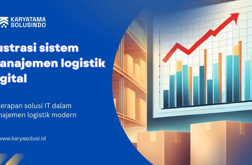 Ilustrasi sistem manajemen logistik digital
