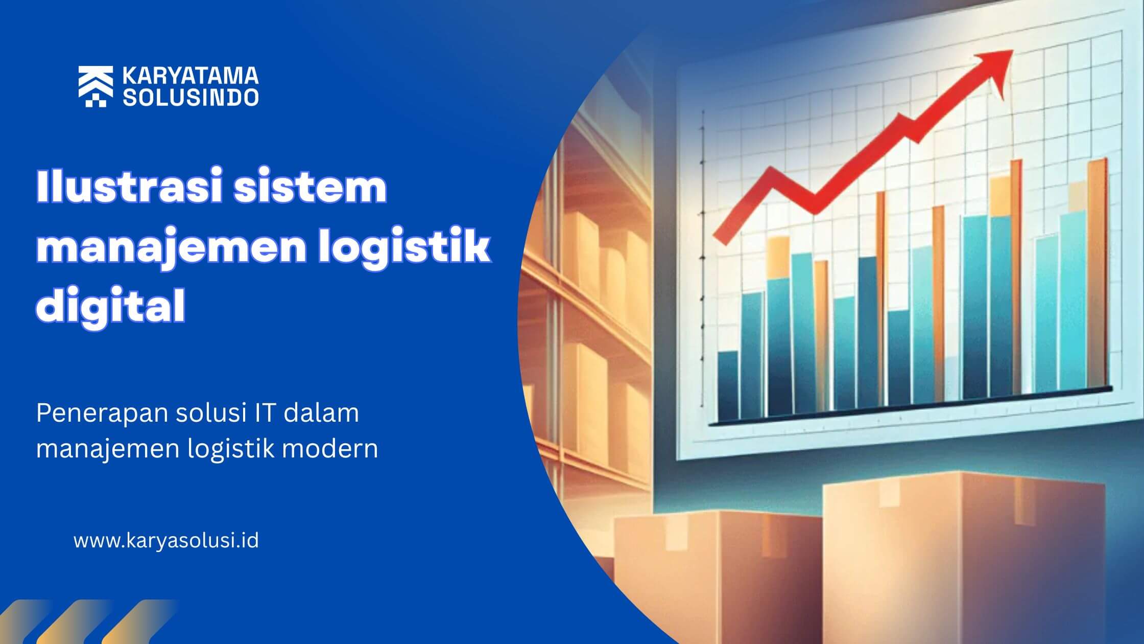 Ilustrasi sistem manajemen logistik digital
